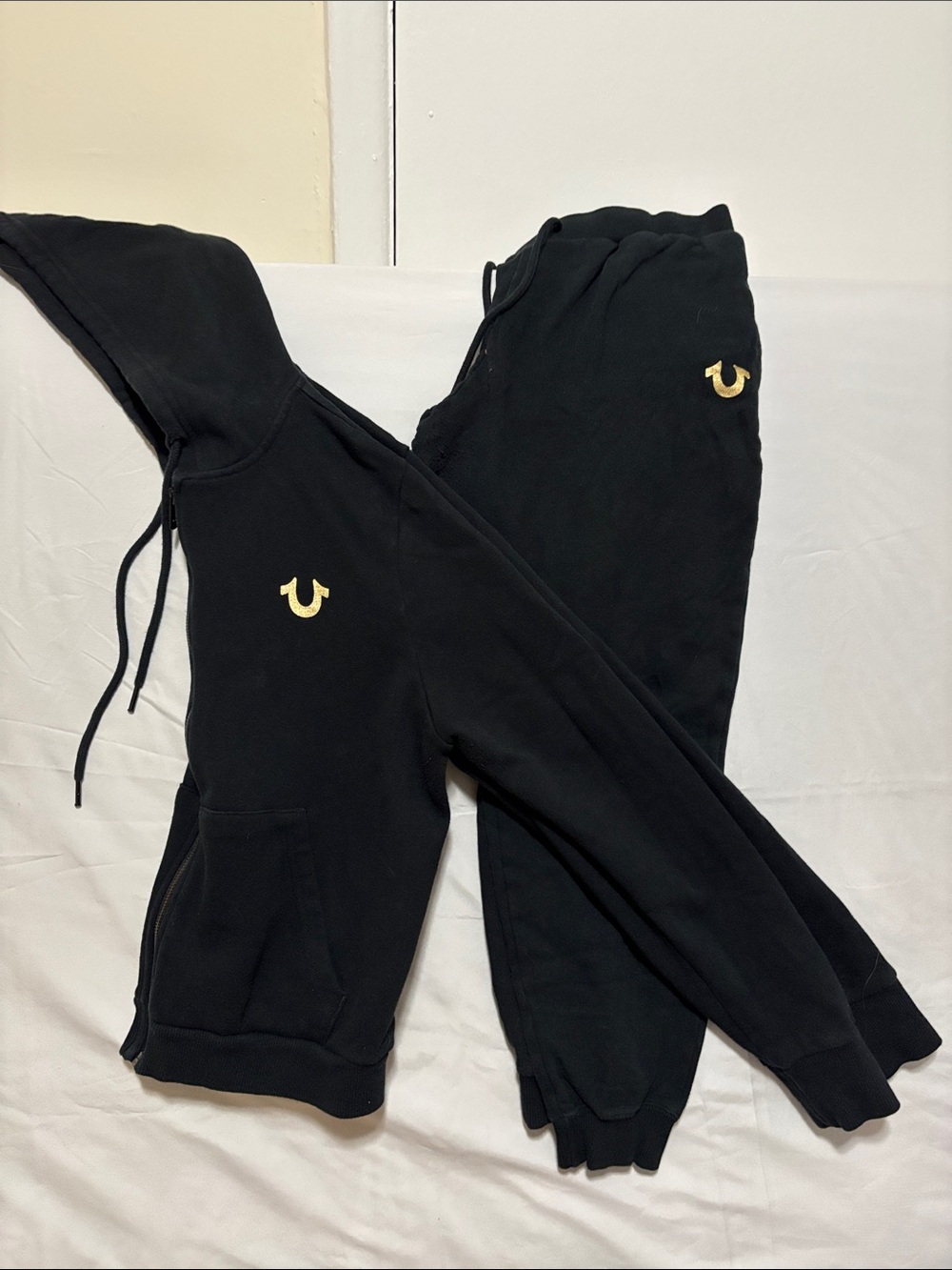 True Religion Black Sweatshirt and Joggers